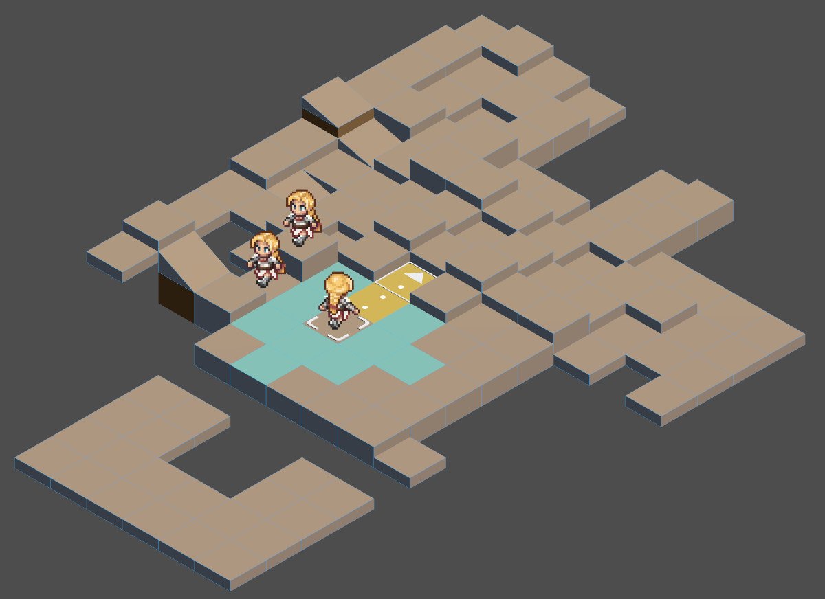 Work in progress battle scene from Embers Tactics